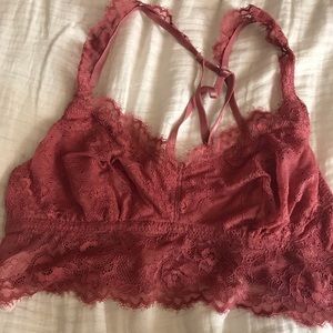 Pink lace bralette